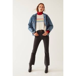 BDG Kick Flare High-Rise Cropped Corduroy Pants